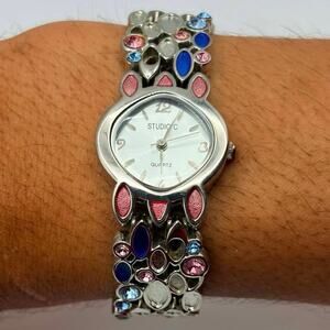 Silver & Pink Studio C Watch